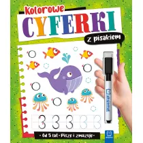 Kolorowe cyferki z pisakiem. Pisz i zmazuj od 5