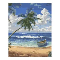 Brushme Malowanie po numerach - Rajska Wyspa 40x50cm