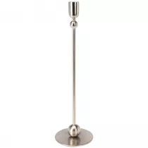 H&S Decoration Nowoczesny wysoki wiecznik w kolorze srebrnym 33 cm