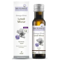 Bio Planete Omega silver - mieszanka z olejem lnianym (algi morskie) 100 ml Bio