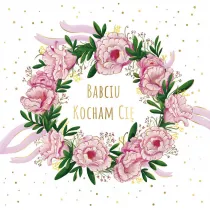 Karnet KW Wianuszek r�owy Babcia