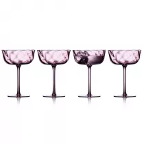 Lyngby Glas Kieliszki do szampana Vienna Purple 31733 4 x 300 ml