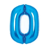 Amscan Balon foliowy cyfra 0 niebieska 47x66cm
