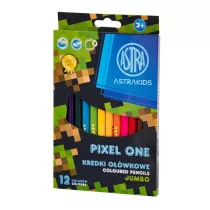 Astra Kredki o��wkowe Jumbo Pixel One/Unicorn 12 szt.