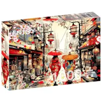 Puzzle 1000 Spacer po Tokio / Japonia Enjoy