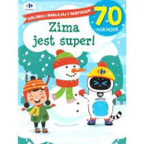 Koloruj i naklejaj z Kerfusiem. Zima jest super