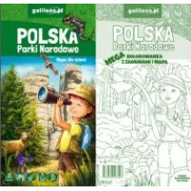 Mapa dla dzieci.Polska. Parki Narodowe. Mega kolorowanka z zadaniami i map�, 1:1 000 000