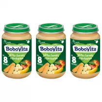 BoboVita Deserek Jabka i banany z biszkoptem po 8 miesicu Zestaw 3 x 190 g