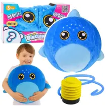 Pi�ka do skakania rekin niebieski + pompka 50cm LeanToys