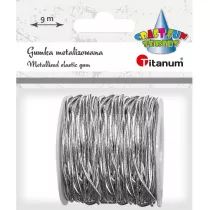 Titanum Gumka metalizowana srebrna srebrna 2mmx9m