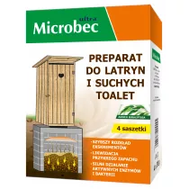 Microbec Preparat do latryn i suchych toalet o zapachu eukaliptusa 4 x 30 g