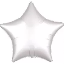 Amscan Balon foliowy Lustre bia�y gwiazda 48cm