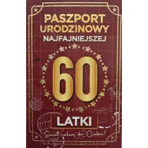 Yeku Karnet Urodziny 60 Nowy paszport damskie