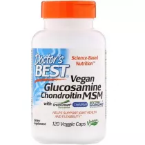 Doctors Best Wegaska Glukozamina + Chondroityna + MSM Suplement diety 120 kaps.