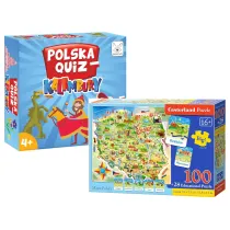 Pakiet Ma�y patriota: Kalambury. Polska Quiz, Puzzle edukacyjne. Mapa Polski