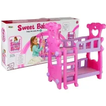 ��eczko pi�trowe dla lalek r�owe LeanToys
