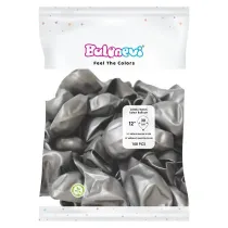 GoParty Balony lateksowe Metallic srebrne 25cm