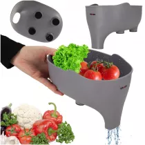 Sitko do zlewu durszlak ociekacz miska z lejkiem organizer kuchenny sonik