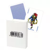 Copag 4 Corner Jumbo, karty do gry w biaym pudeku, niebieskie