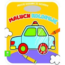 Maluch koloruje auto