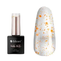Silcare Mani More DOT top coat do paznokci Orange 10 g