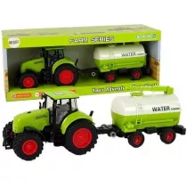Traktor z przyczep zielony Leantoys