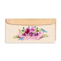 Cozywood Karnet drewniany DL z drewnian� kopert� Gratulacje