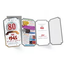 Kukartka Karnet PM-397 Urodziny 80  cyfry, roczniki  2025