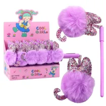 LeanToys D�ugopis �elowy Zatyczka z pomponem nieb (30 szt)