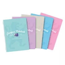 Oxford Zeszyt A5 Campus Pastel kratka 60 kartek 5 szt.