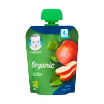 Gerber Organic Deserek w tubce jabłko dla niemowląt po 4 miesiącu 90 g Bio