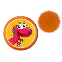 Frisbee z Dinozaurem pomara�czowy 20cm LeanToys