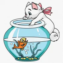 Malowanie po numerach - Wdzi�czny kotek Kids 30x30cm Ideyka