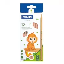 Milan Kredki owkowe szecioktne natural 12 szt.