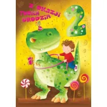 Art Nuvo Karnet 2 urodziny dinozaur