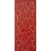 Galeria Hobby Stiker a�urowy czerwony 10x23cm