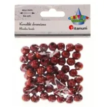 Titanum Koraliki drewniane br�zowe 60 szt