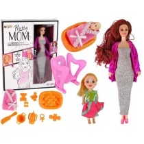 Lalka w ci��y d�ugie w�osy, akcesoria LeanToys