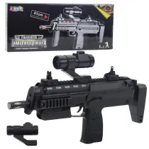 Karabin ze �wiat�em i d�wi�kiem czarny 41cm LeanToys