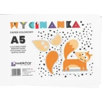 Zeszyt papier�w kolorowych wycinanka A5 8k WEKTOR