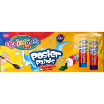Patio Farby plakatowe w tubach Colorino Kids 12 kolorw