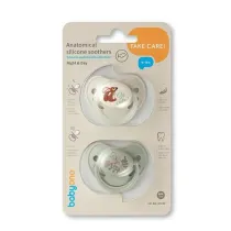 Babyono Smoczki anatomiczne silikonowe 6-18 m 2 szt.