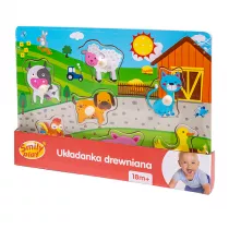 Uk�adanka drewniana Zagroda Smily Play