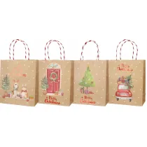 incood. Torba prezentowa 32x42 cm Kraft Auto, choinka