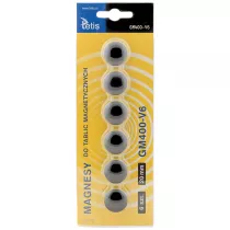 Tetis Magnesy do tablic GM400-V6 czarne 6 szt.