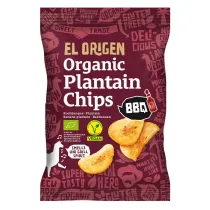 El Origen Chipsy z plantana BBQ bezglutenowe 80 g Bio