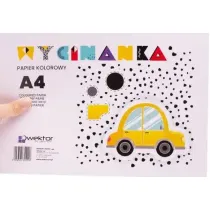 Zeszyt papier�w kolorowych wycinanka A4 8k WEKTOR