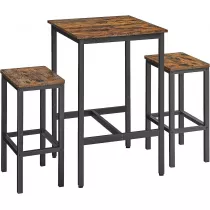 Songmics Komplet st z 2 krzesami barowymi Loft