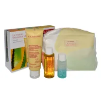 Clarins Zestaw Foaming Cleanser + Lotion + Demaquillant Express Yeux + Kosmetyczka