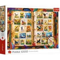 Puzzle 1000 Kolekcja znaczk�w - atlas ptak�w TREFL